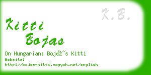 kitti bojas business card